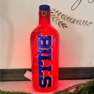 Hand made Buffalo Bills Light Up Bottle. One of a kind.
